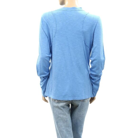 Anthropologie Pilcro Reconstructed Racer Tee Tunic Top Long Sleeve S NWT 280122 - Picture 11 of 12